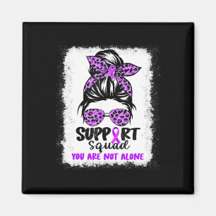 Support Squad Messy Bun Purple Warrior Heimerheime Magnet