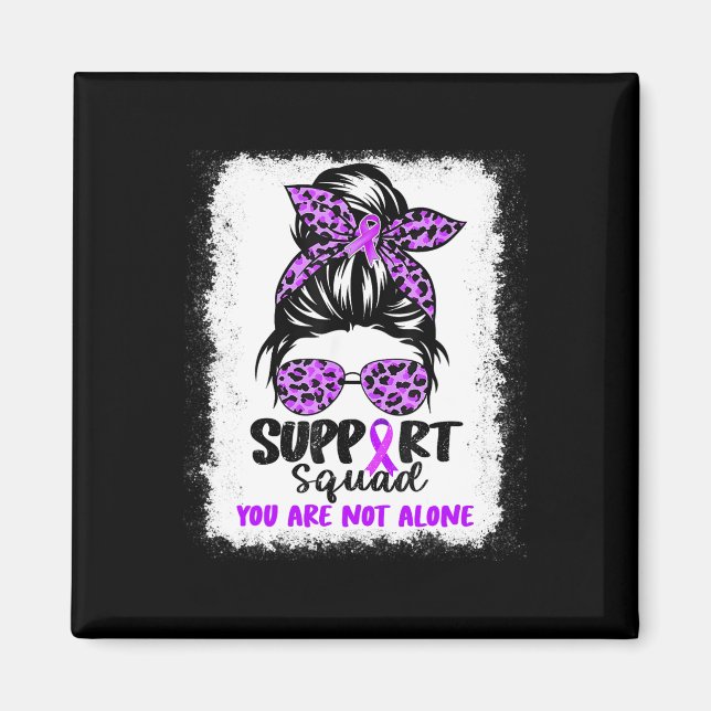 Support Squad Messy Bun Purple Warrior Heimerheime Magnet (Front)