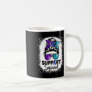 Support Squad Messy Bun Suicide Prevention Awarene Coffee Mug