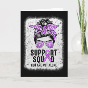 Support Squad Messy Bun Warrior Purple Epilepsy Aw Card