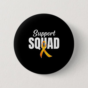 Support Squad Ms Multiple Sclerosis Awareness Oran 6 Cm Round Badge