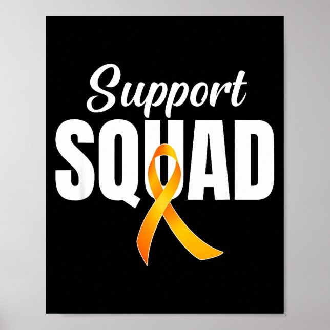 Support Squad Ms Multiple Sclerosis Awareness Oran Poster (Front)