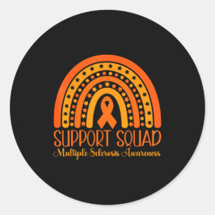 Support Squad Multiple Sclerosis Awareness Classic Round Sticker