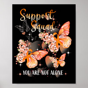 Support Squad Multiple Sclerosis Awareness Orange Poster