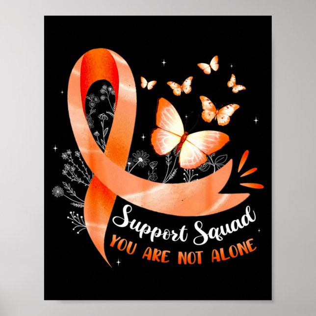 Support Squad Not Alone Leukaemia Awarenes Men Poster (Front)