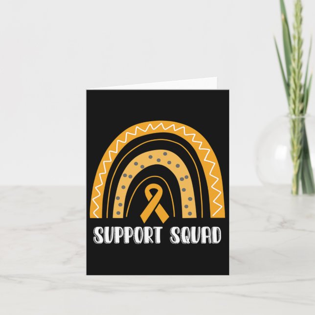 Support Squad Orange Rainbow Ribbon Rsd Crps Aware Card (Front)