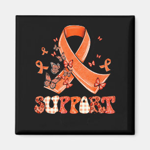 Support Squad Orange Ribbon Butterfly Multiple Scl Magnet