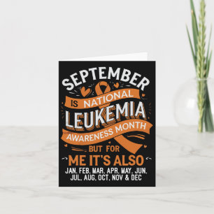 Support Squad Orange Ribbon Leukaemia Blood Cancer Card