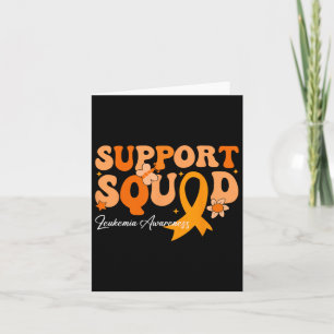 Support Squad Orange Ribbon Leukaemia Blood Cancer Card