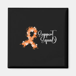 Support Squad Orange Ribbon Leukaemia Blood Cancer Magnet