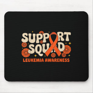 Support Squad Orange Ribbon Leukaemia Blood Cancer Mouse Pad