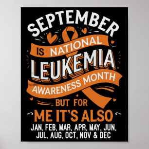 Support Squad Orange Ribbon Leukaemia Blood Cancer Poster