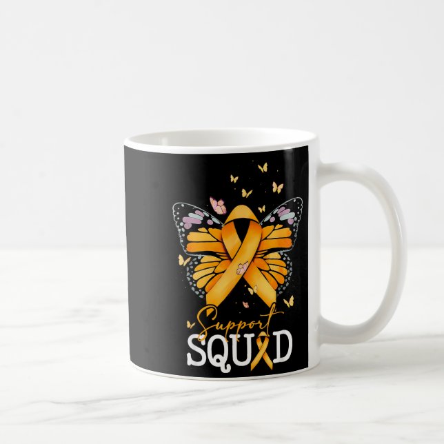 Support Squad Orange Ribbon Multiple Sclerosis Awa Coffee Mug (Right)