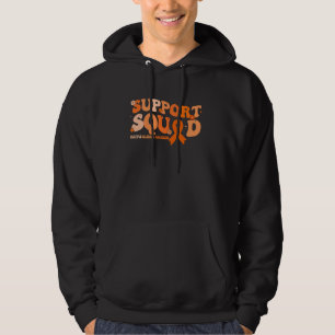 Support Squad Orange Ribbon Multiple Sclerosis Awa Hoodie