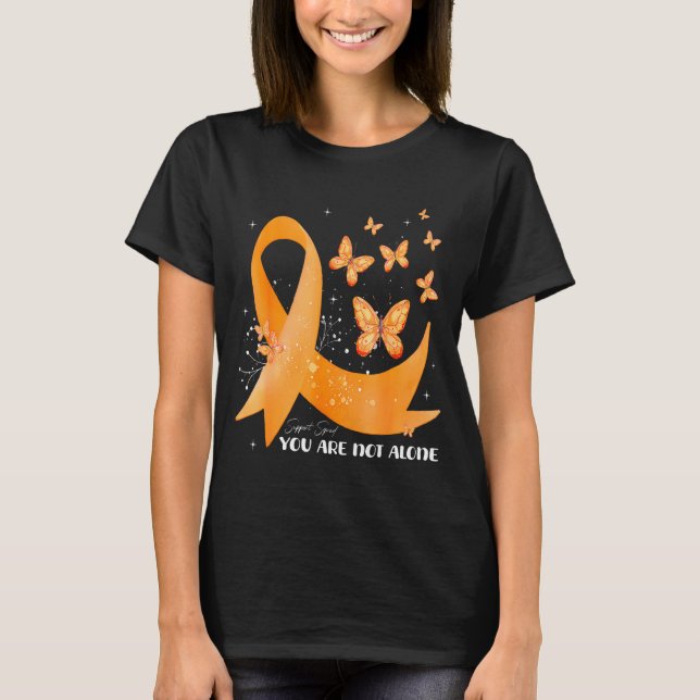 Support Squad Orange Ribbon Multiple Sclerosis Awa T-Shirt (Front)
