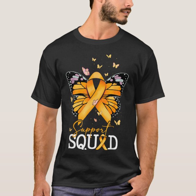 Support Squad Orange Ribbon Multiple Sclerosis Awa T-Shirt (Front)