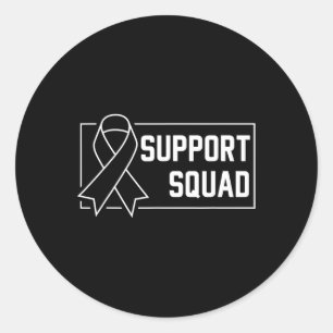 Support Squad Orange Warrior Crps Awareness 3 Classic Round Sticker