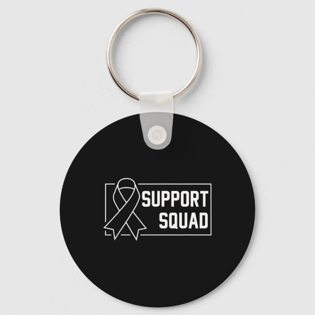 Support Squad Orange Warrior Crps Awareness 3  Key Ring (Front)