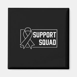 Support Squad Orange Warrior Crps Awareness 3 Magnet