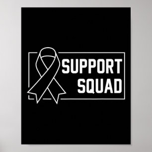 Support Squad Orange Warrior Crps Awareness 3 Poster