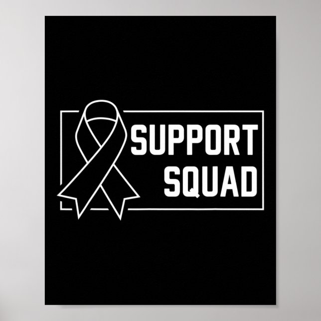 Support Squad Orange Warrior Crps Awareness 3  Poster (Front)