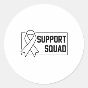 Support Squad Orange Warrior Crps Awareness Classic Round Sticker