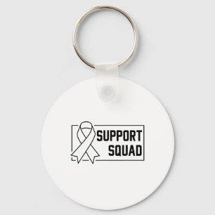 Support Squad Orange Warrior Crps Awareness  Key Ring