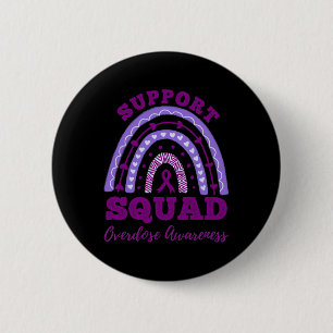 Support Squad Overdose Awareness Rainbow 1  6 Cm Round Badge