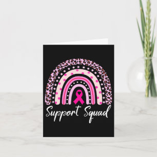 Support Squad Pink Rainbow Leopard Breast Cancer A Card