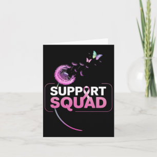Support Squad Pink Ribbon Breast Cancer Awareness Card