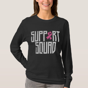 Support Squad Pink Ribbon Family Breast Cancer Awa T-Shirt