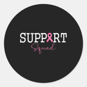 Support Squad Pink Ribbon Tee For Awareness Events Classic Round Sticker