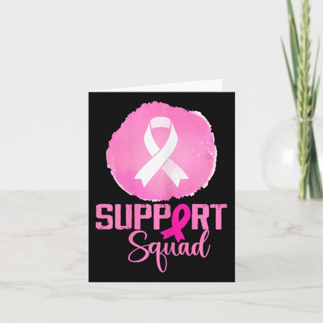 Support Squad Pink Support Squad Breast Cancer Awa Card (Front)