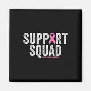 Support Squad Pink Warrior Breast Cancer Awareness Magnet