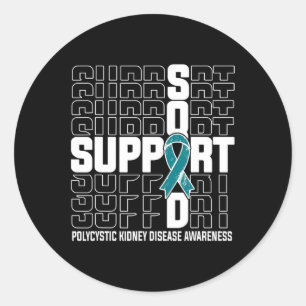Support Squad Polycystic Kidney Disease Classic Round Sticker