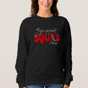 Support Squad Polymicrogyria Awareness Red & Gray Sweatshirt