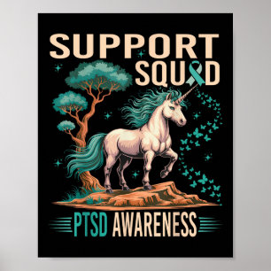 Support Squad Ptsd Awareness Mental Health Warrior Poster