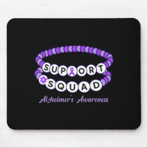 Support squad purple bracelet alzheimer's mouse pad