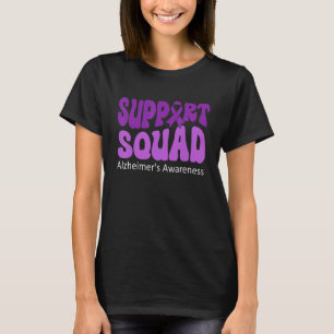 Support Squad Purple Ribbon Alzheimer's Awareness T-Shirt