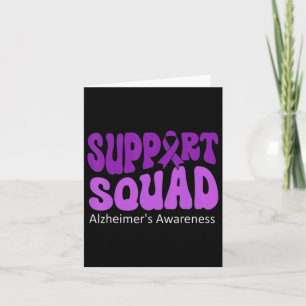 Support Squad Purple Ribbon Brain Alzheimerheimer  Card