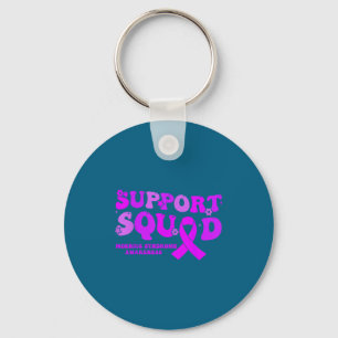 Support Squad Purple Ribbon Moebius Key Ring