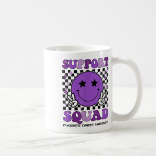 Support Squad Purple Ribbon Pancreatic Cancer Awar Coffee Mug