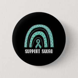 Support Squad Rainbow Polycystic Kidney Disease Aw 6 Cm Round Badge