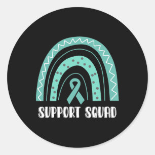 Support Squad Rainbow Polycystic Kidney Disease Aw Classic Round Sticker
