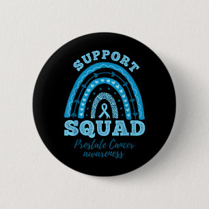 Support Squad Rainbow Prostate Cancer Awareness 6 Cm Round Badge