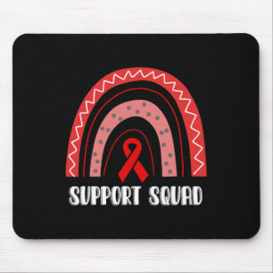 Support Squad Red Rainbow Blood Cancer Awareness Mouse Pad