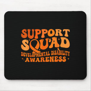 Support squad ribbon developmental disability mouse pad