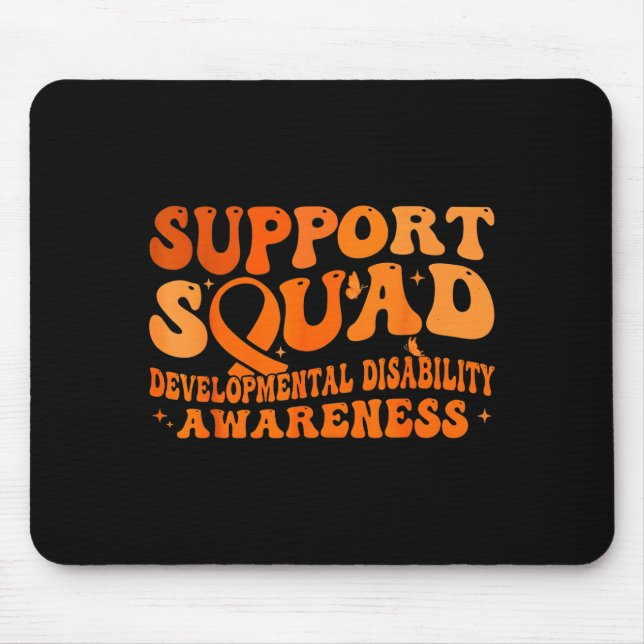 Support squad ribbon developmental disability mouse pad (Front)