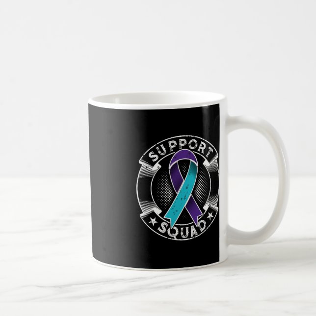 Support Squad Ribbon Suicide Prevention Awareness  Coffee Mug (Right)
