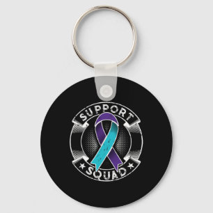 Support Squad Ribbon Suicide Prevention Awareness Key Ring